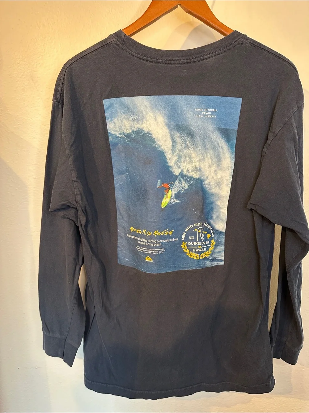 Quiksilver Navy Blue Long Sleeve Chest Logo Tee